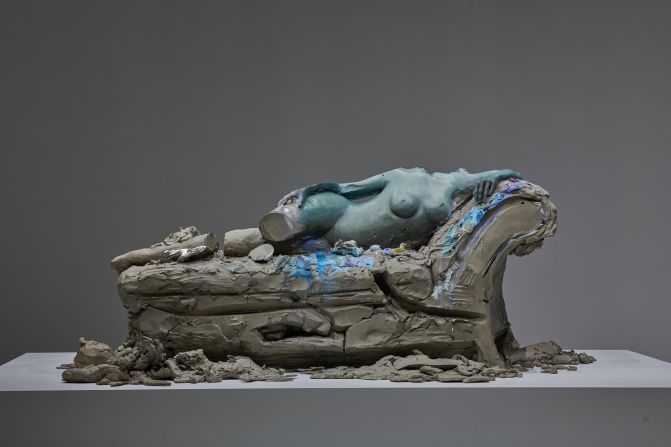 A sculpture by Swiss artist Urs Fischer on view at the K11 Musea.