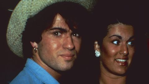 George Michael with his sister, Melanie Panayiotou during the 1980s.