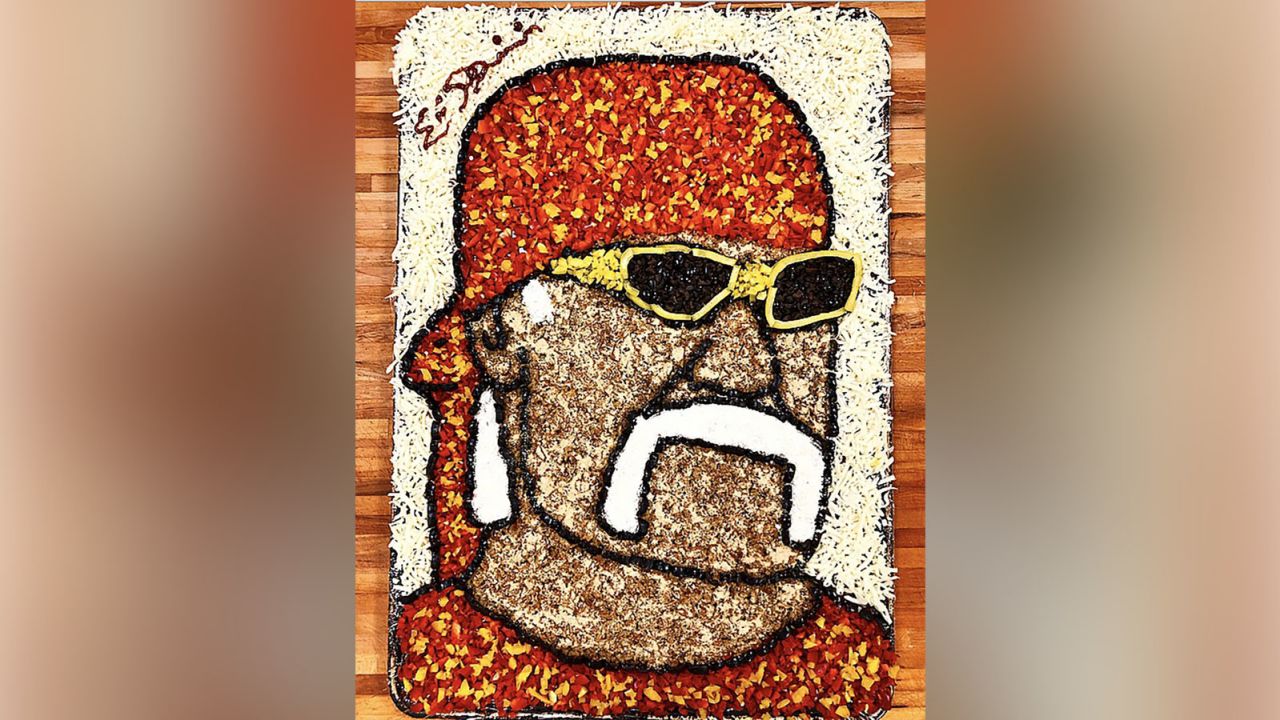 Hulk Hogan pizza art 