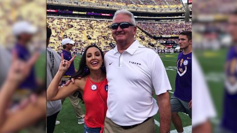 McCord with her father-in-law, Steve Ensminger.