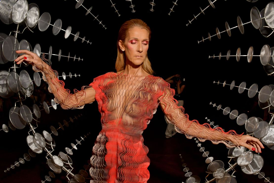 Celine Dion in the front row
Iris van Herpen's show at Haute Couture Fashion Week in Paris.