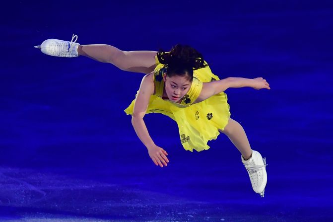 Tomoe Kawabata of Japan performs during the All Japan Medalist On Ice in Tokyo, japan, on Monday, December 23.