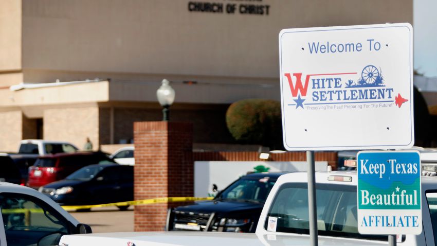 WHITE SETTLEMENT, TX - DECEMBER 29: An exterior view of West Freeway Church of Christ where a shooting took place during services on December 29, 2019 in White Settlement, Texas. The gunman was killed by armed members of the church after he opened fire during Sunday services. According to reports, a security guard was killed by the assailant and one other person has life-threatening injuries. (Photo by Stewart  F. House/Getty Images)