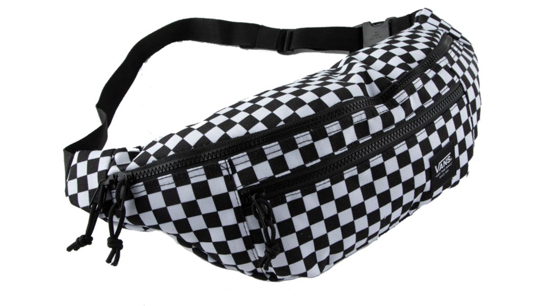 Brown and White Checkered Soft Belt Bag 