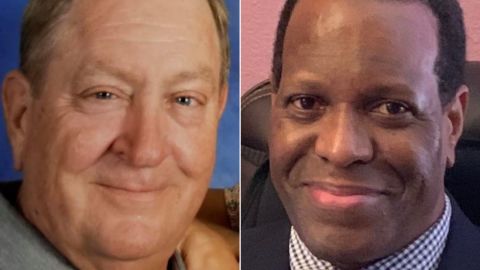 The gunman killed RIchard White, 67, left, and Tony Wallace, 64.