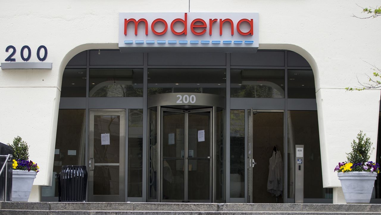Moderna Therapeutics headquarters in Cambridge, Massachusetts on May 18. 