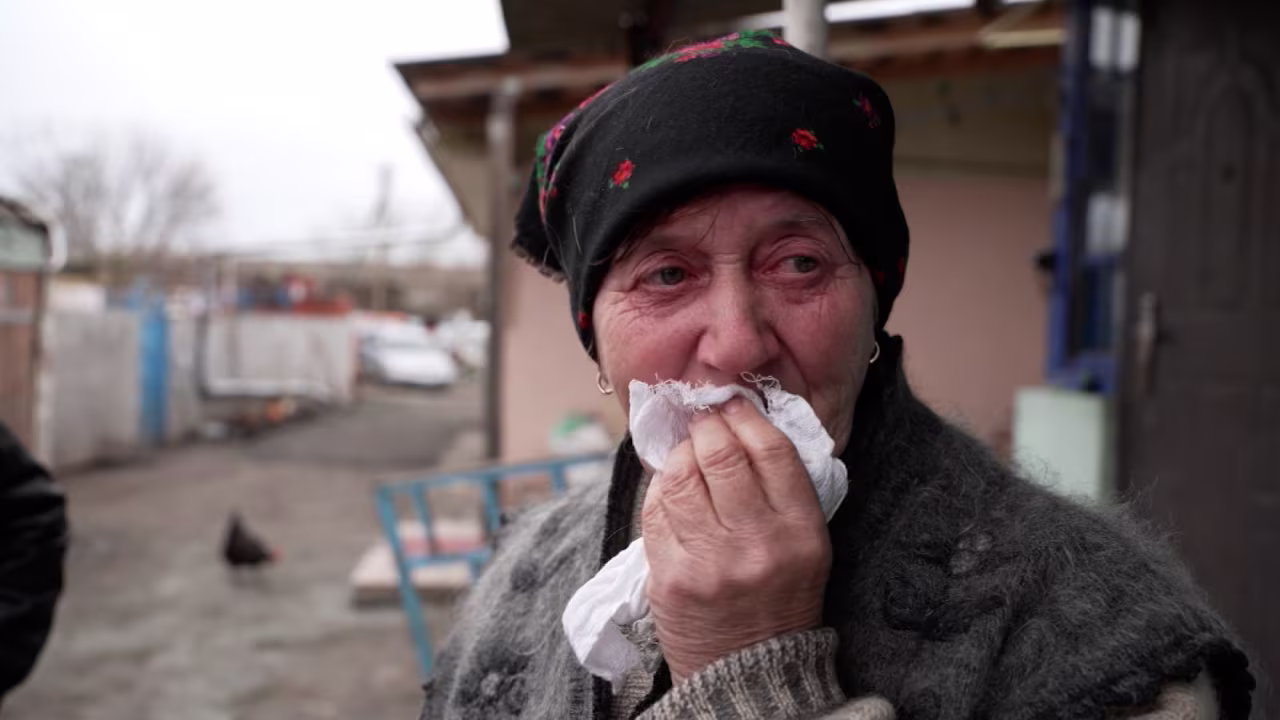 Olga Yavon speaks with CNN about her boys Igor, 32, and Oleg, 33, among six of the village’s young men who authorities say were executed by Russian soldiers on February 27. 