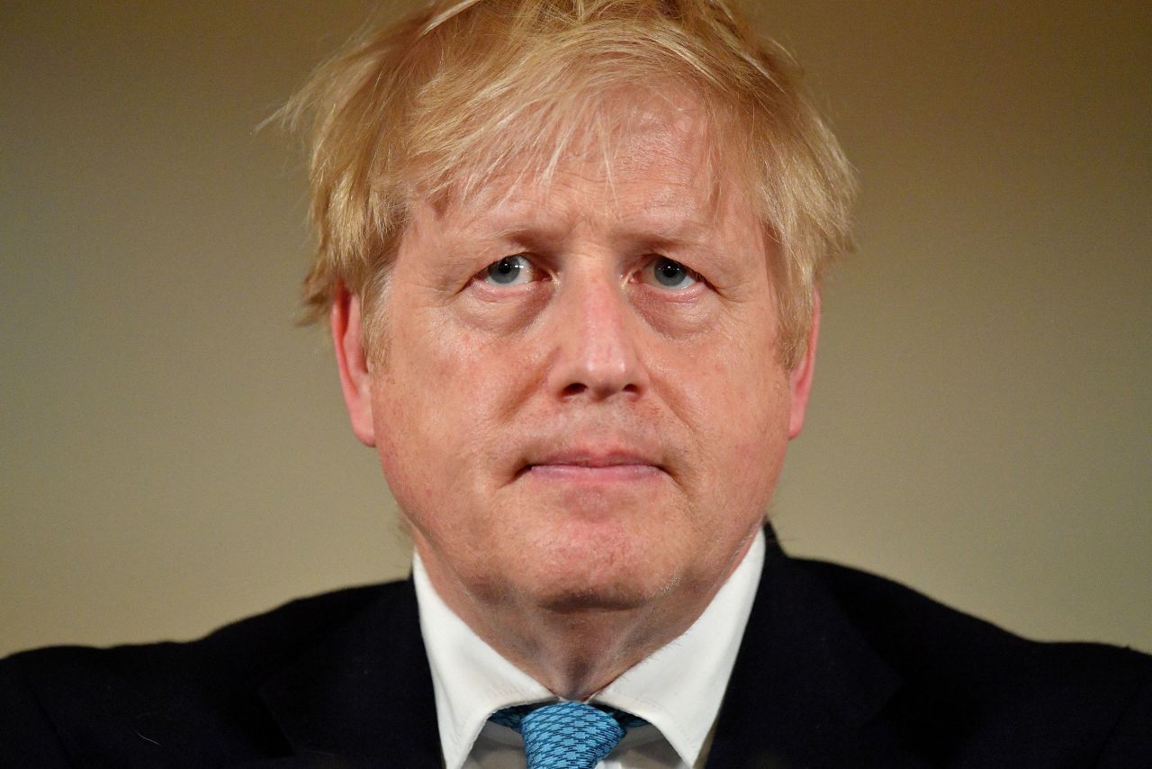 British Prime Minister Boris Johnson attends a coronavirus news conference inside number 10 Downing Street on March 19 in London.