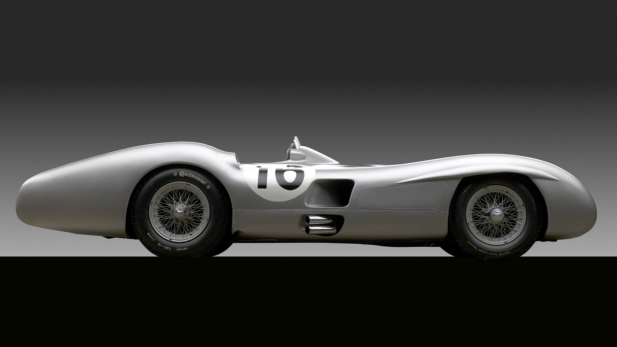 The 1954 Mercedes-Benz was driven by both Juan Manuel Fangio and Stirling Moss.