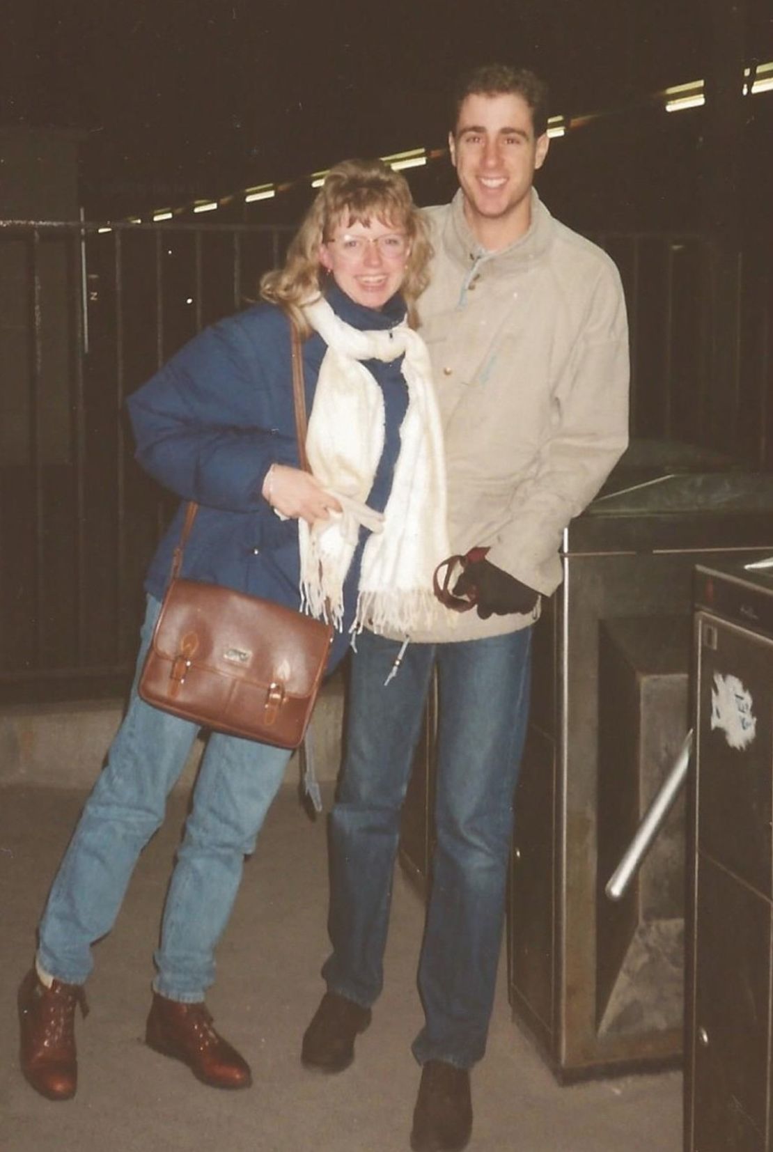 Anita and Larry first locked eyes in the elevator heading up to the top of the Eiffel Tower. Here they are pictured a couple years later, in Luxembourg.