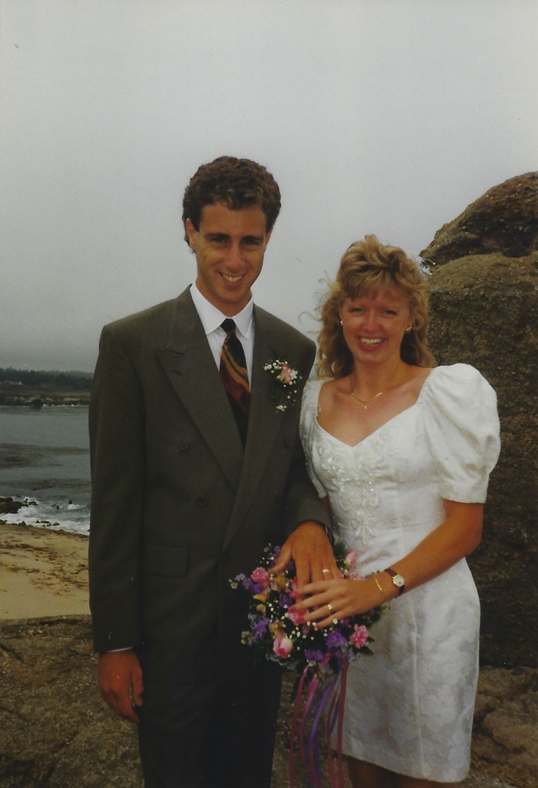 Anita and Larry spontaneously got married on the cliffs of Carmel-by-the-Sea in 1992.