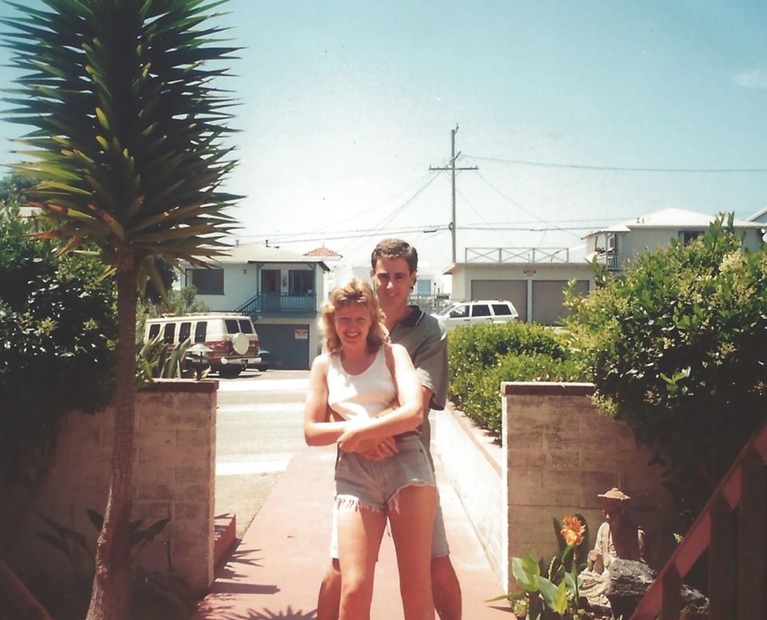 Anita flew to California to visit Larry in early 1991. Here they are the following year, in Laguna Beach.