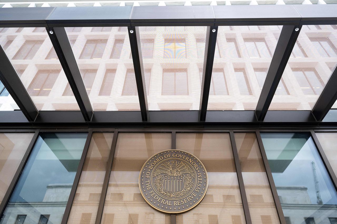 The US Federal Reserve Building is seen in Washington, DC, on May 3, 2023. 