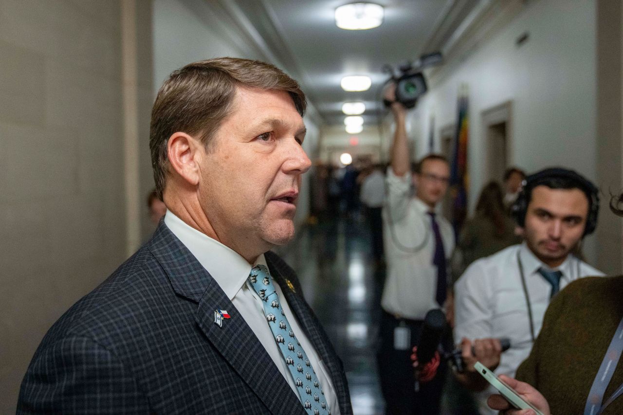 Rep. Jodey Arrington speaks with reporters on Capitol Hill on October 11.