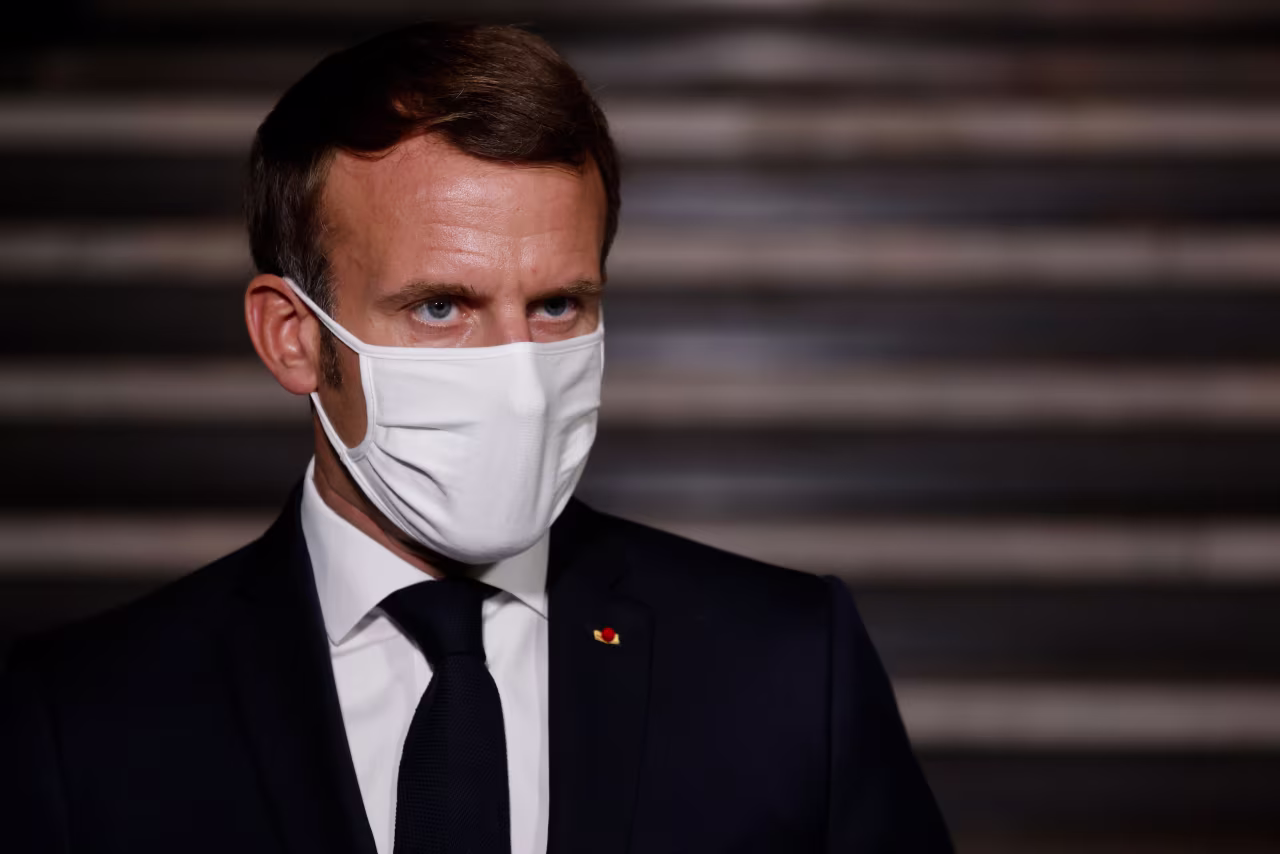 French President Emmanuel Macron on October 20, 2020. 