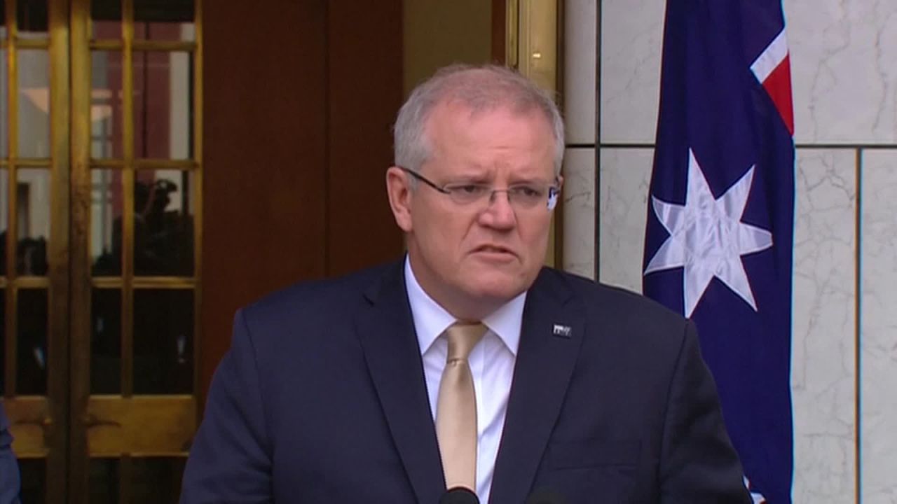 Australian Prime Minister Scott Morrison speaks in Canberra, Australia, on Thursday, March 12. 