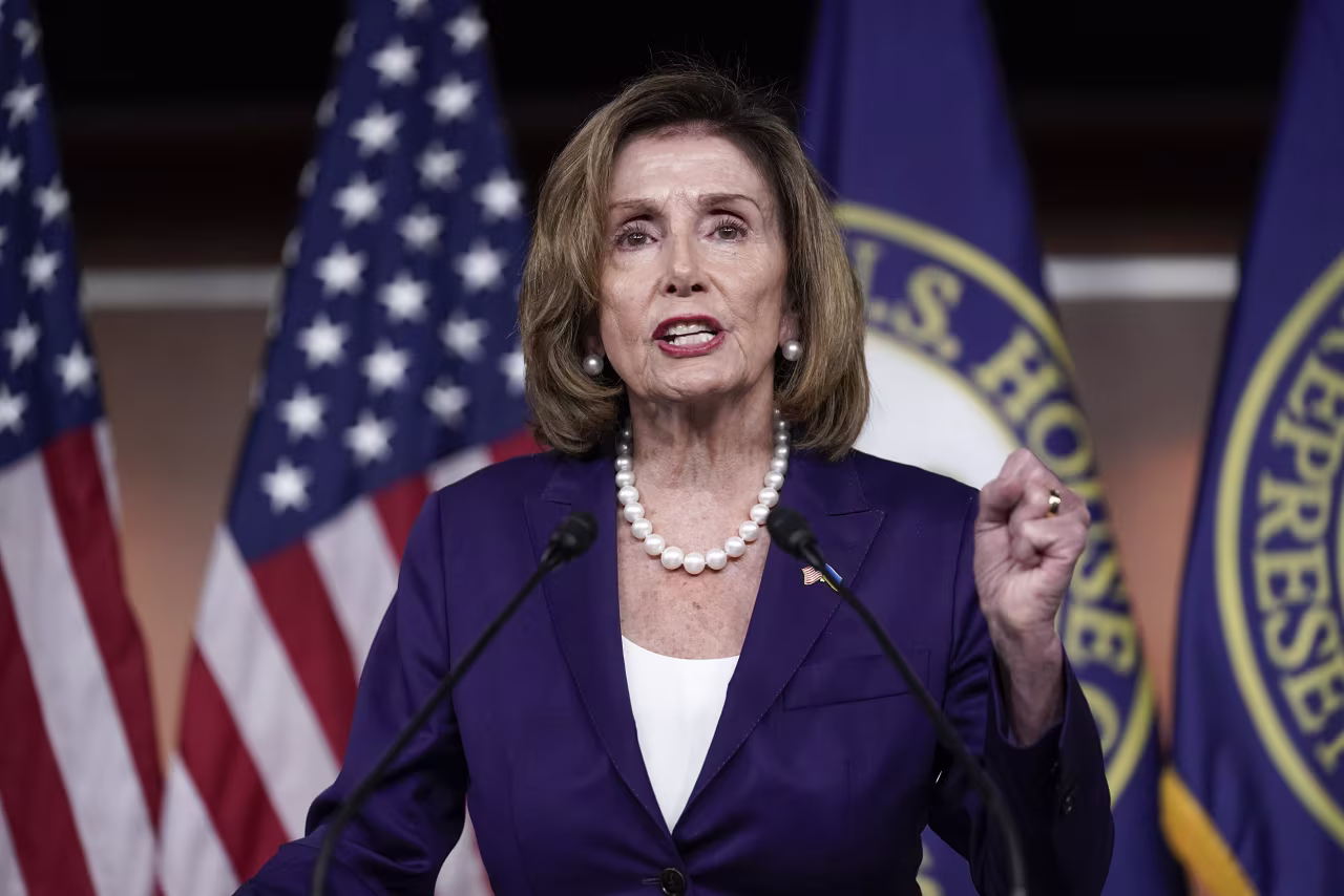 Speaker of the House Nancy Pelosi speaks at a news conference at the Capitol in Washington D.C., on July 29.