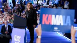 Kamala Harris speaks during a campaign event in Wilkes-Barre, Pennsylvania, on September 13.