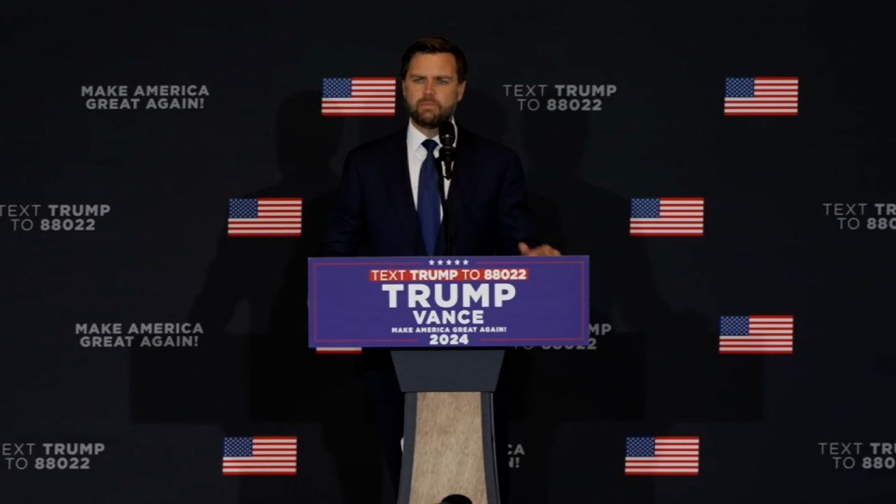 Sen. JD Vance appears at a campaign event on Wednesday, July 17