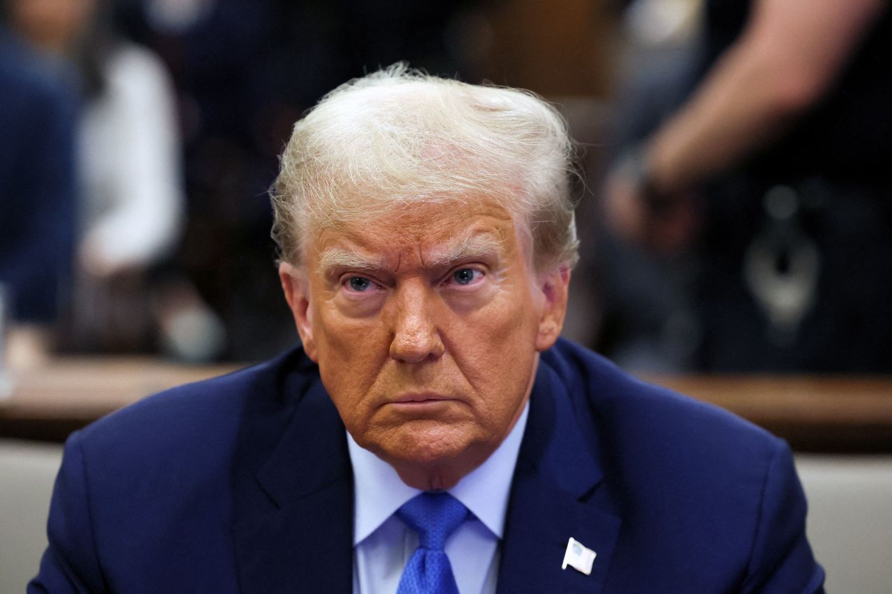 Former President Donald Trump attends the Trump Organization civil fraud trial in New York Supreme Court on November 6. 