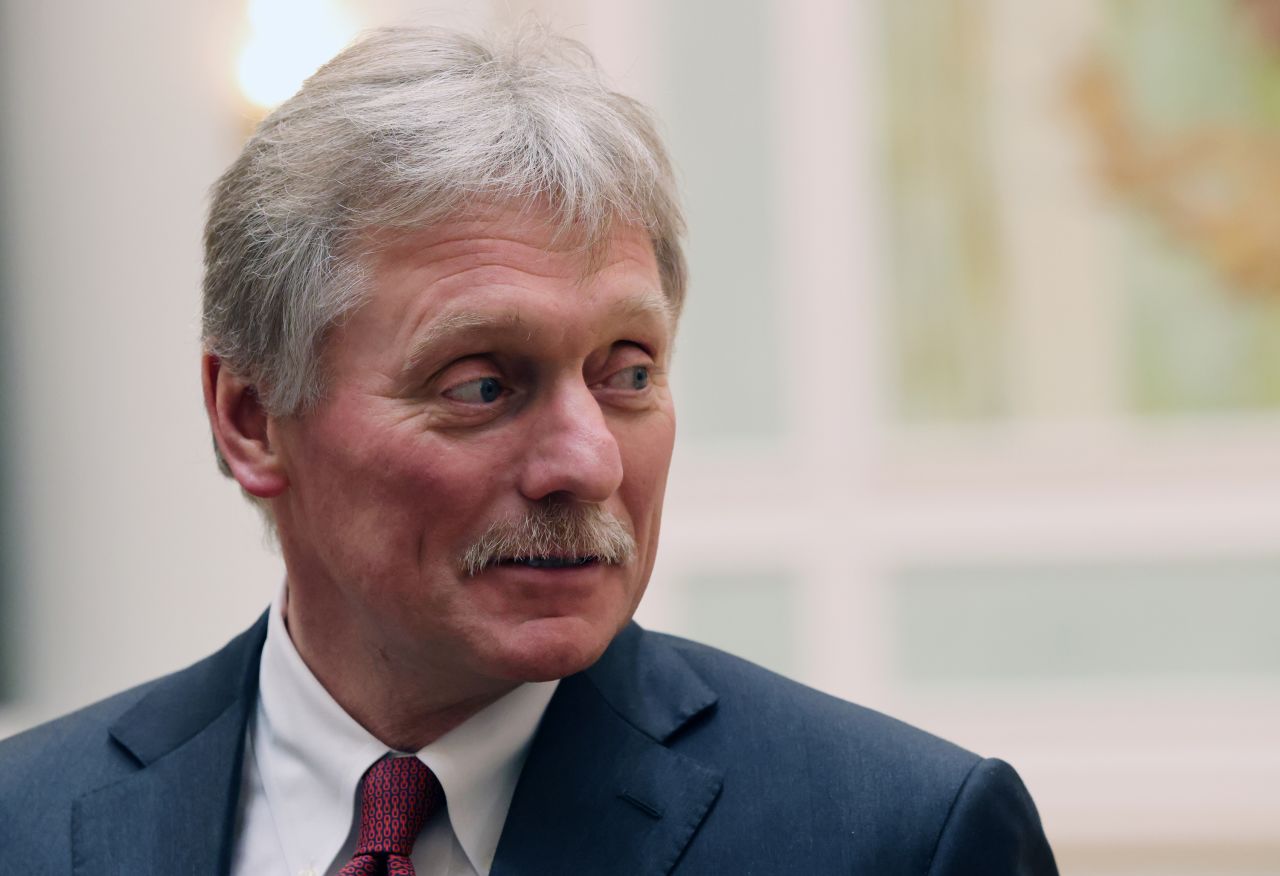 Kremlin spokesman Dmitry Peskov attends a press conference at the Palace of Independence in Minsk, Belarus on Monday.