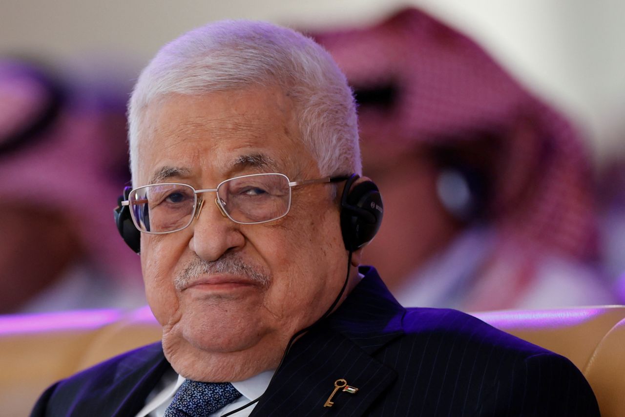 Palestinian leader Mahmoud Abbas attends an event in Riyadh, Saudi Arabia, in April.