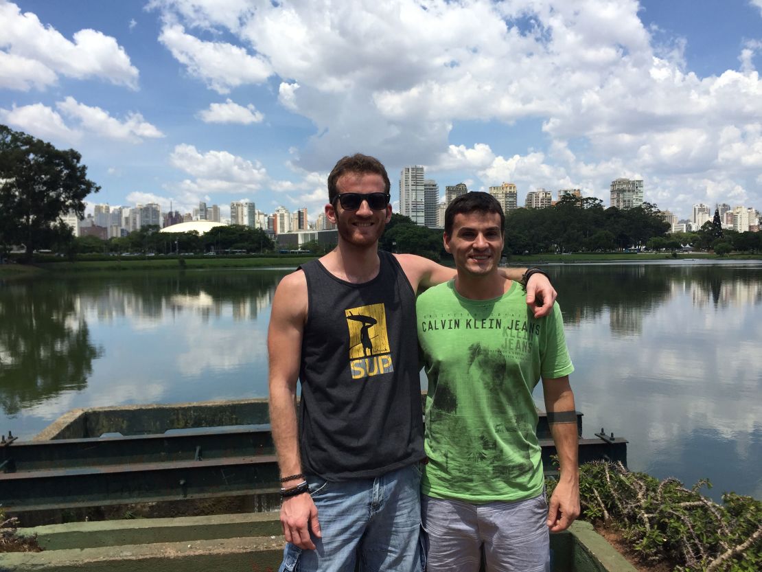 Tristano credits his friend Gustavo with helping pave the path that led him to Alessandra. Here's Tristano and Gustavo in Sao Paulo on Tristano's 2016 Brazil trip.