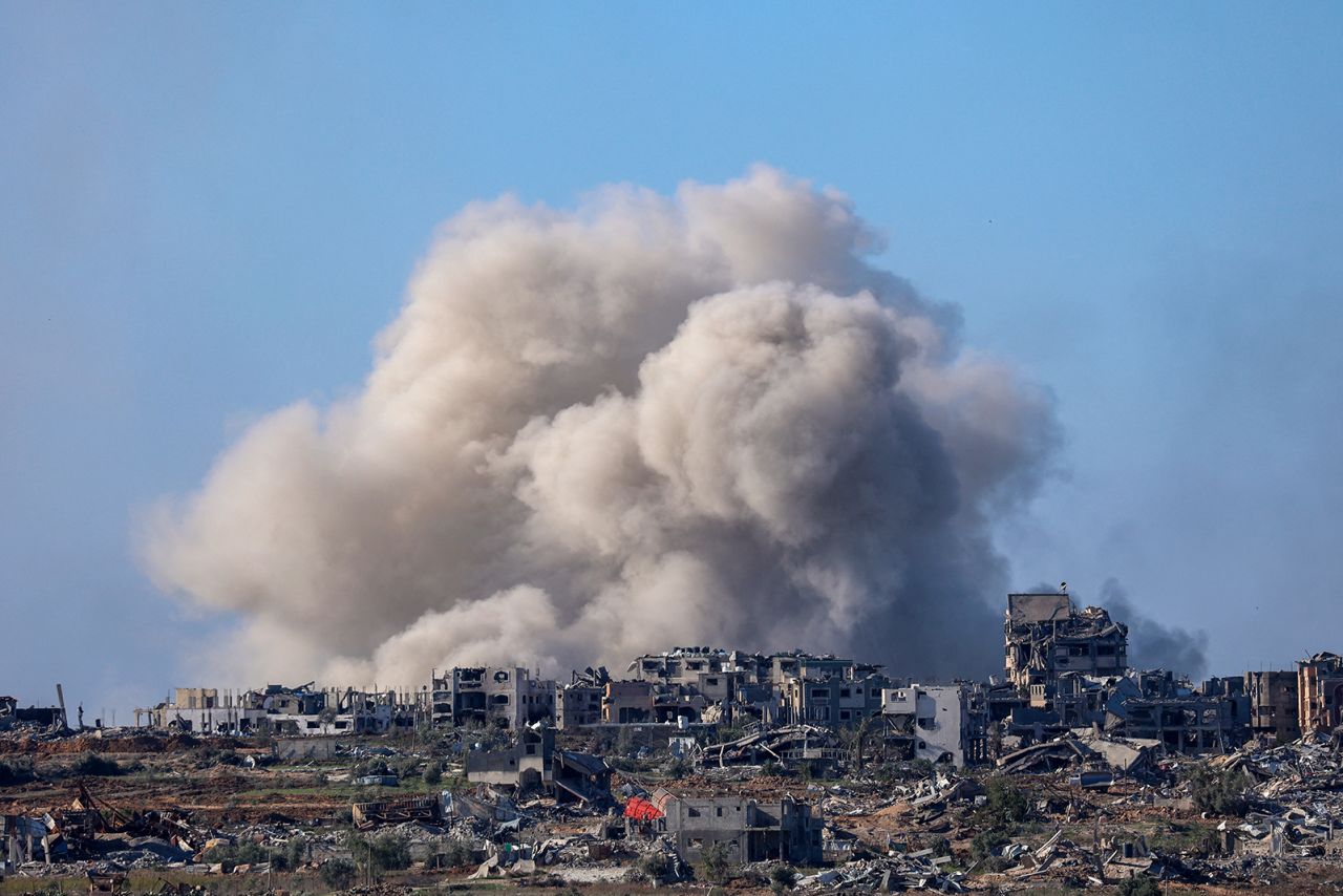 Smoke billows over northern Gaza on December 16. 