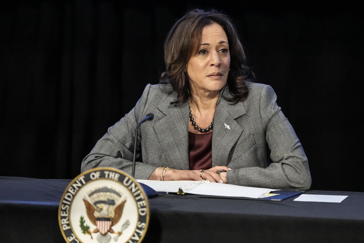 Vice President Kamala Harris speaks at a voting rights event in Atlanta on January 9.