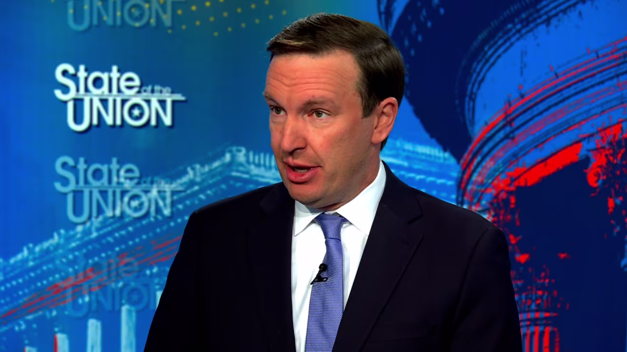 Sen. Chris Murphy speaks to CNN’s Jake Tapper on Sunday. 