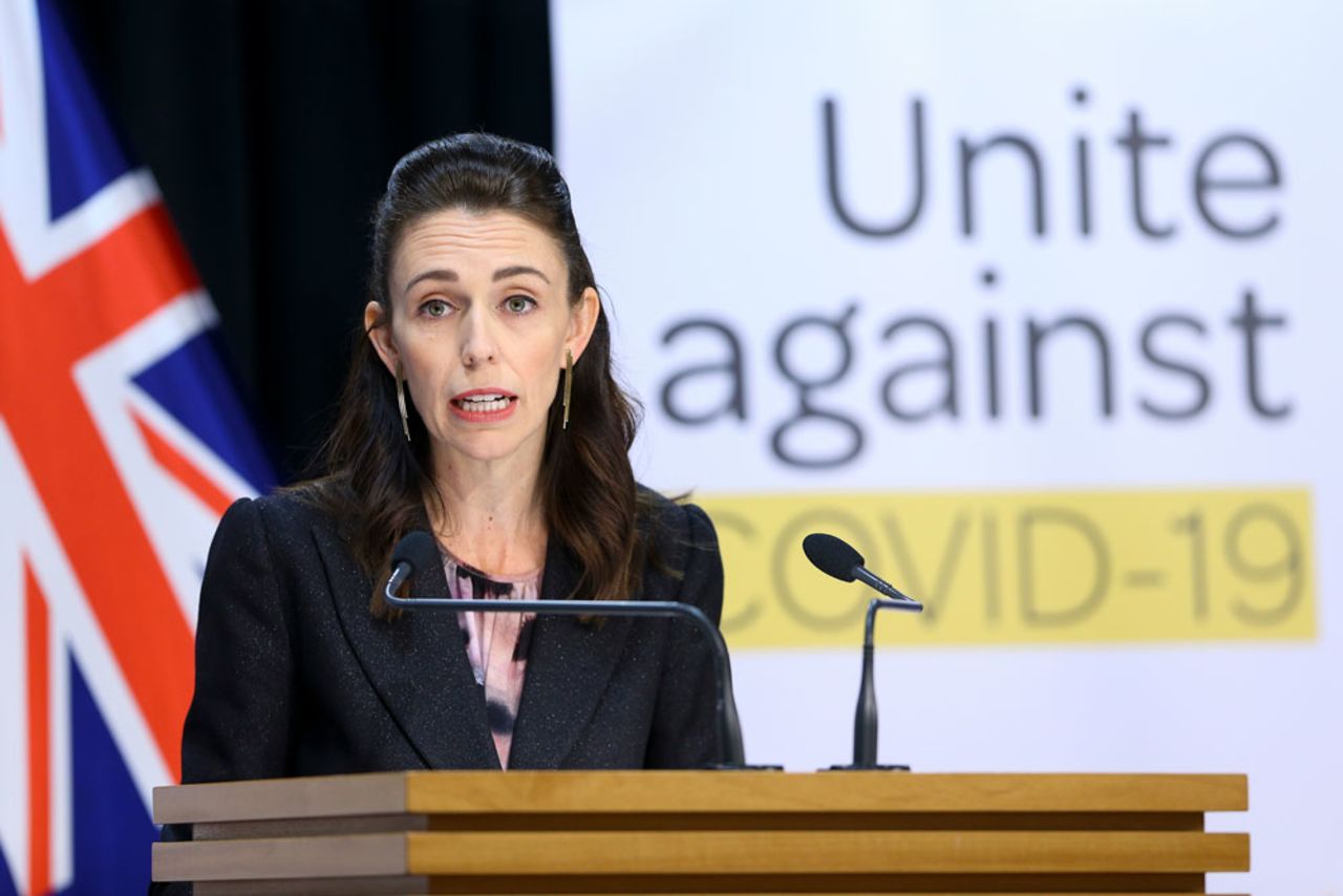 Prime Minister Jacinda Ardern speaks to media during a news conference at Parliament on April 9 in Wellington, New Zealand.