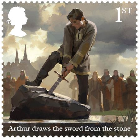 <strong>Still making his mark: </strong>This set of Arthur-inspired stamps was issued in the UK in 2021.