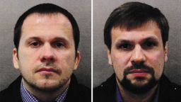 Undated handout file photo issued by the Metropolitan Police of Alexander Petrov (left) and Ruslan Boshirov. The CPS issued European Arrest Warrants for the extradition of the two Russian Nationals in connection with the Novichok poisoning attack on Sergei Skripal and his daughter Yulia. A third Russian spy faces charges of attempted murder over the Salisbury Novichok poisonings. Issue date: Tuesday September 21, 2021.