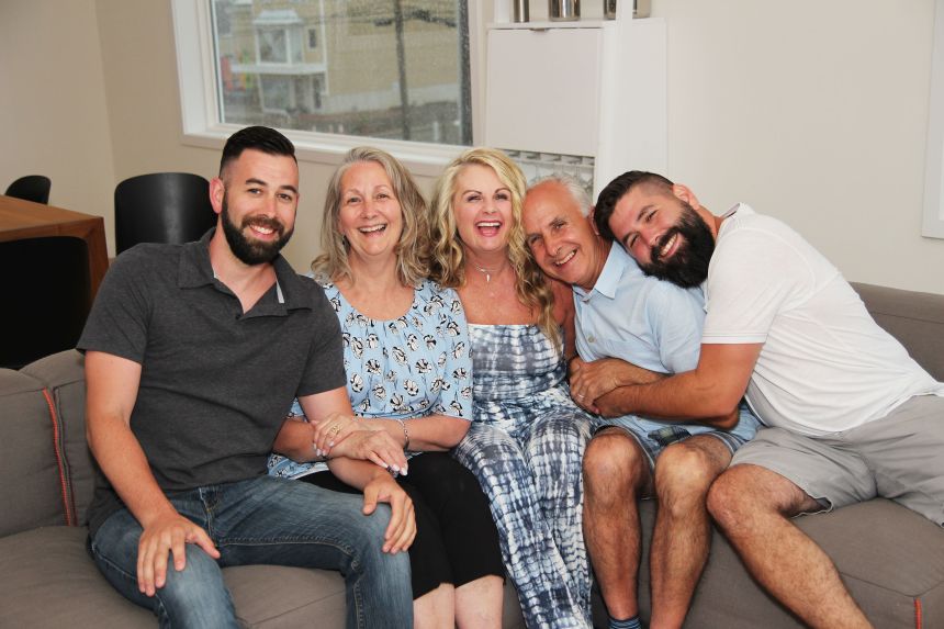 Casey Crafton (left) with his siblings and parents