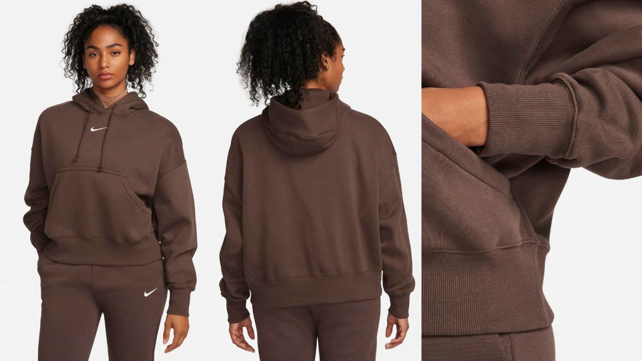 Adjustable drawstring polo sweatshirt - Woman