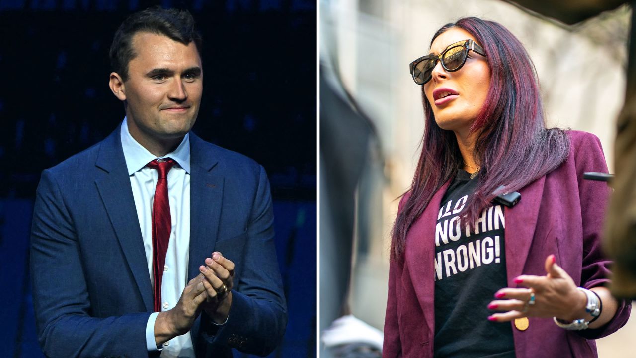 Charlie Kirk, left, and Laura Loomer.