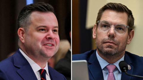 Federal Housing Finance Agency Director Bill Pulte, left, and Rep. Eric Swalwell