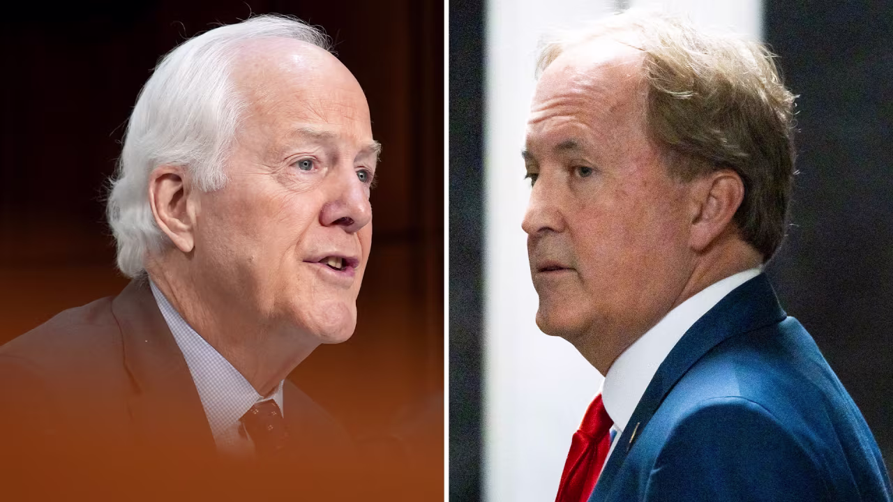 Sen. John Cornyn, left, and Texas Attorney General Ken Paxton. 