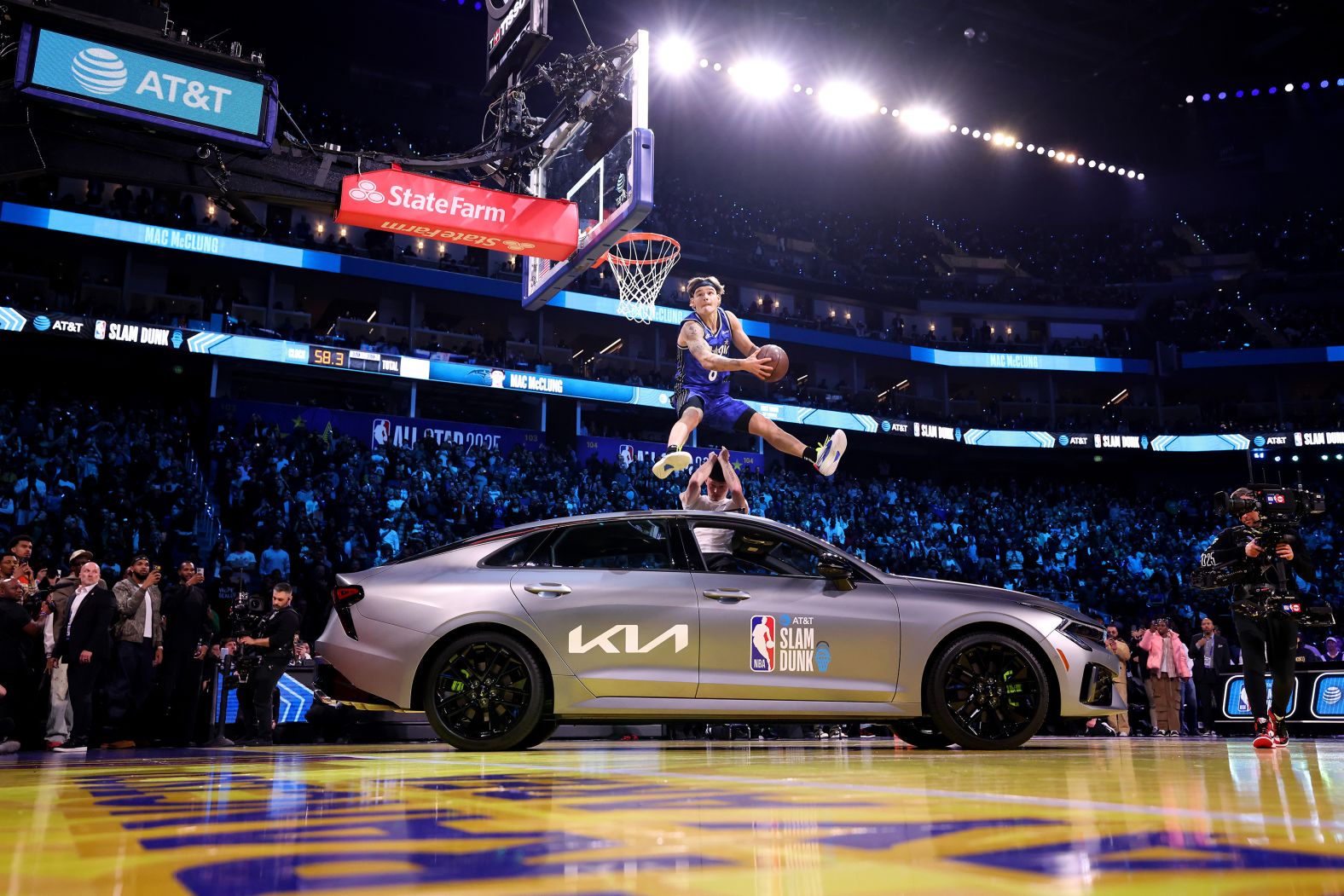 Mac McClung dunks over a car on his way to <a href="https://www.cnn.com/2025/02/16/sport/mac-mcclung-slam-dunk-history-spt-intl/index.html">winning his third straight NBA Slam Dunk Contest</a> on Saturday, February 15. He’s the first person in history to win the event three years in a row.