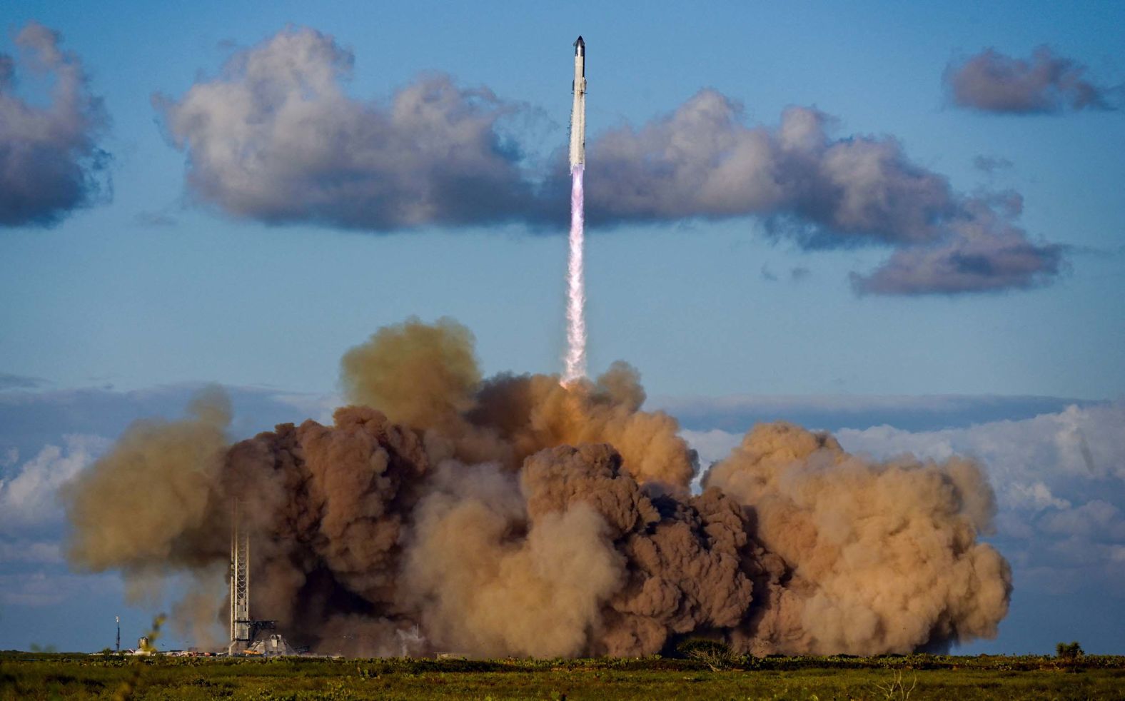 SpaceX’s Starship megarocket — the most powerful launch vehicle ever built — lifts off from the company’s launch pad in Starbase, Texas, on Monday, October 13. <a href="index.php?page=&url=https%3A%2F%2Fwww.cnn.com%2Fscience%2Flive-news%2Fspacex-starship-flight-11-launch-10-13-25">Starship successfully completed an hourlong test flight and soared through its key goals</a>, which included deploying mock satellites and relighting an engine while in space.