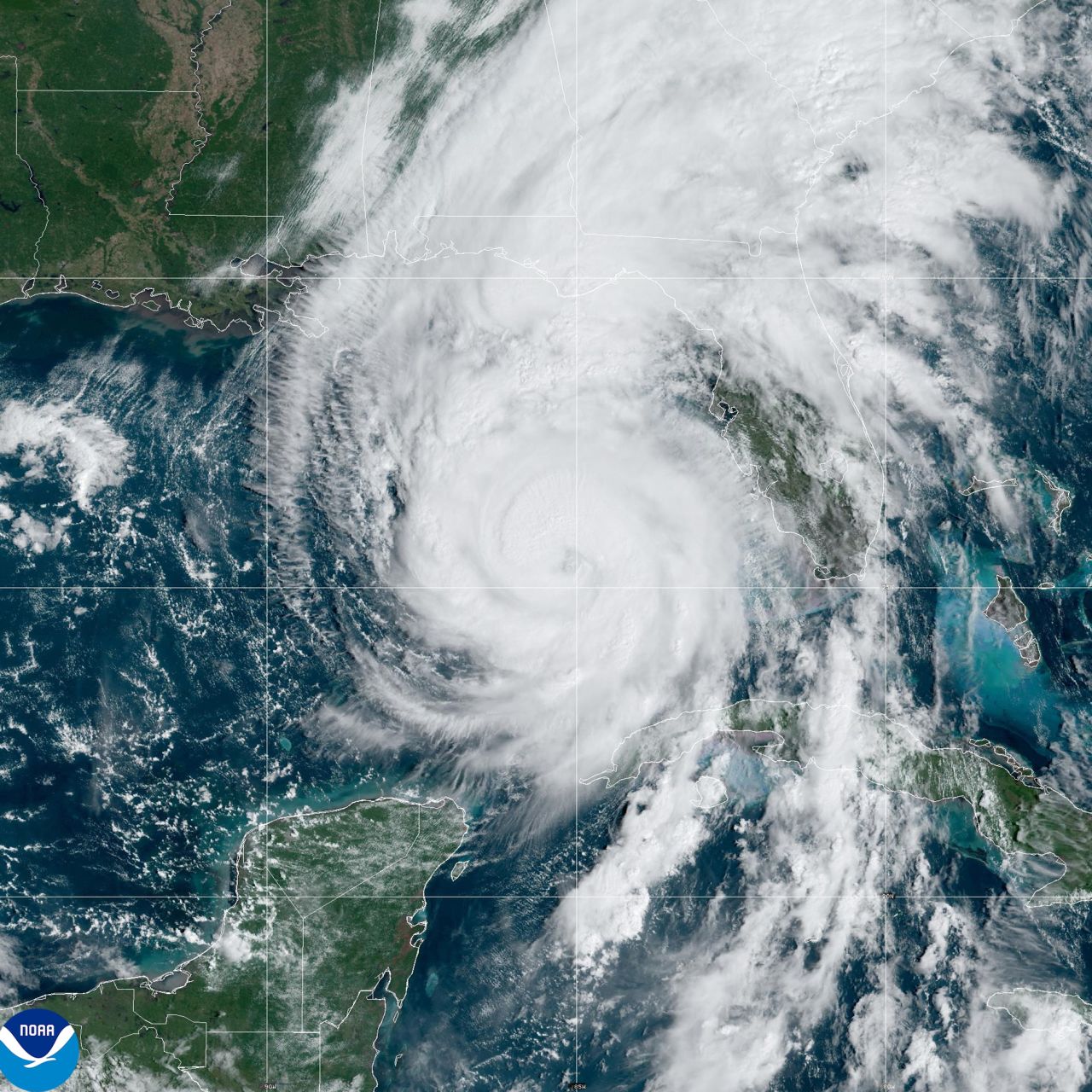 In this satellite image, Hurricane Helene is seen approaching the coast of Florida on September 26.