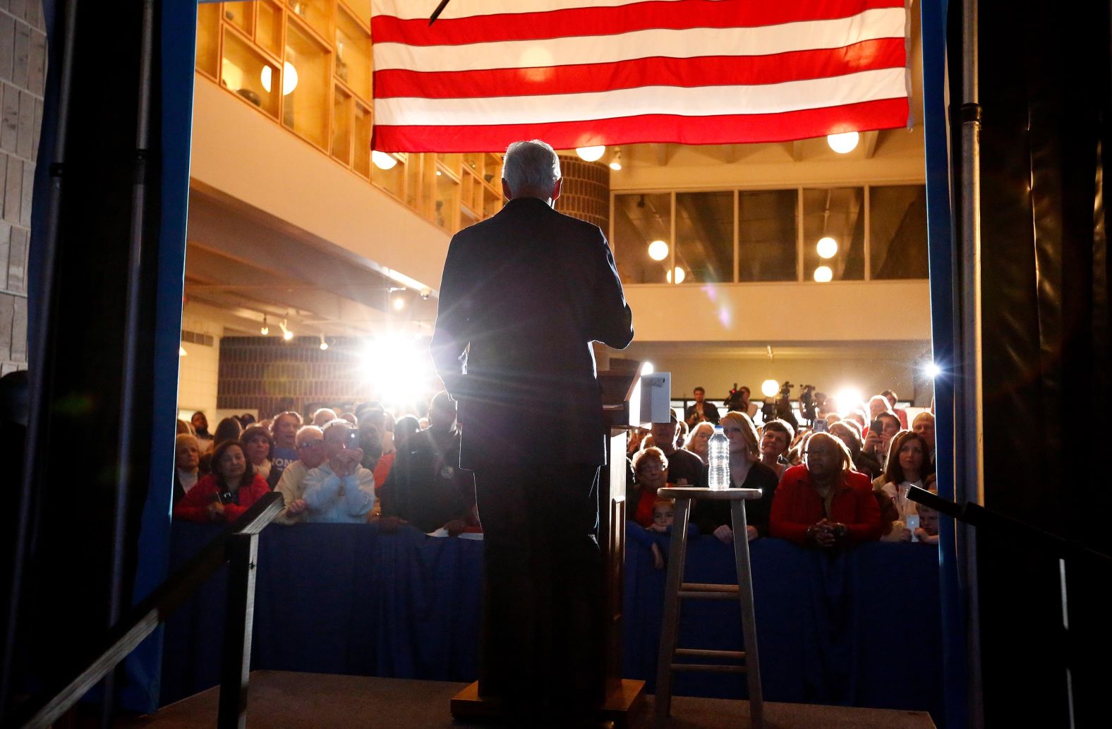 Former President Clinton campaigns for his wife in Waterloo, Iowa, in November 2016.