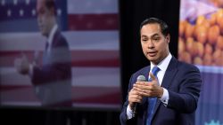 Democratic presidential candidate Julian Castro speaks at the National Forum on Wages and Working People: Creating an Economy That Works for All at Enclave on April 27, 2019 in Las Vegas, Nevada.
