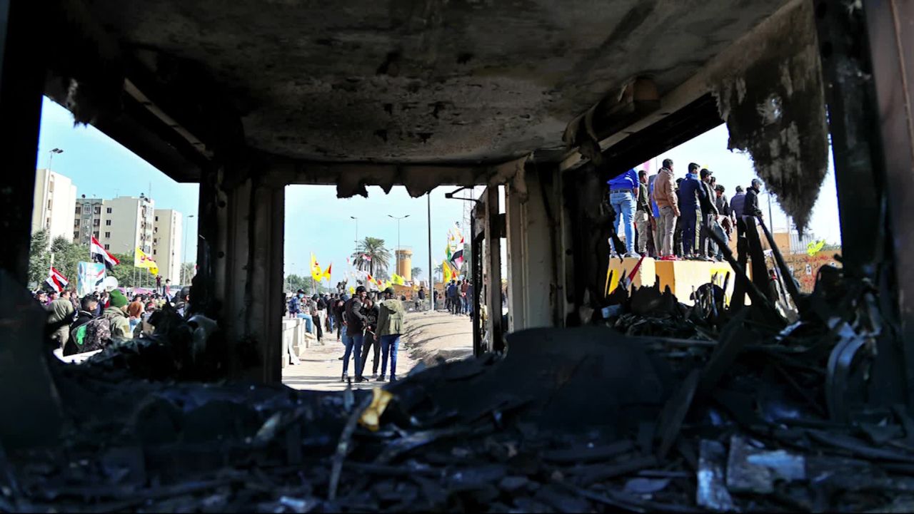 Images show destruction inside US embassy in Baghdad