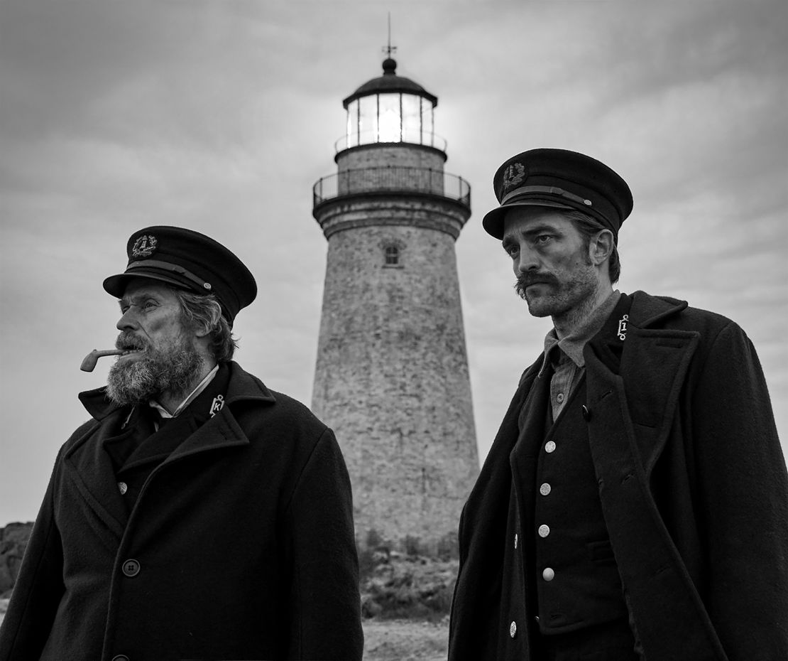 Williem Dafoe and Robert Pattinson in director Robert Eggers' "The Lighthouse."