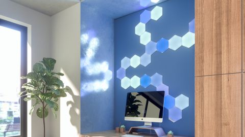 underscored nanoleaf hexagon light panels
