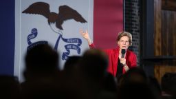 Democratic presidential candidate Sen. Elizabeth Warren (D-MA) speaks during a campaign stop at The River Center on December 28, 2019 in Des Moines, Iowa. 