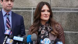 Harvey Weinsteins lawyer Donna Rotunno (R) speaks to the media outside Manhattan Criminal Court following a bail hearing on December 6, 2019 in New York. - New York prosecutors on Friday called for Harvey Weinstein's bail to be increased to $5 million, arguing that the disgraced Hollywood mogul -- accused of sex crimes -- had violated the conditions of his release and could try to flee the country. (Photo by Bryan R. Smith / AFP) (Photo by BRYAN R. SMITH/AFP via Getty Images)