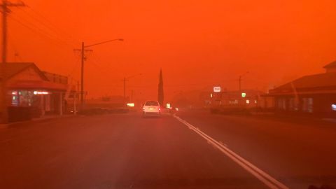 An eerie, smoke-filled landscape in Pambula, New South Wales, on January 5, 2020.