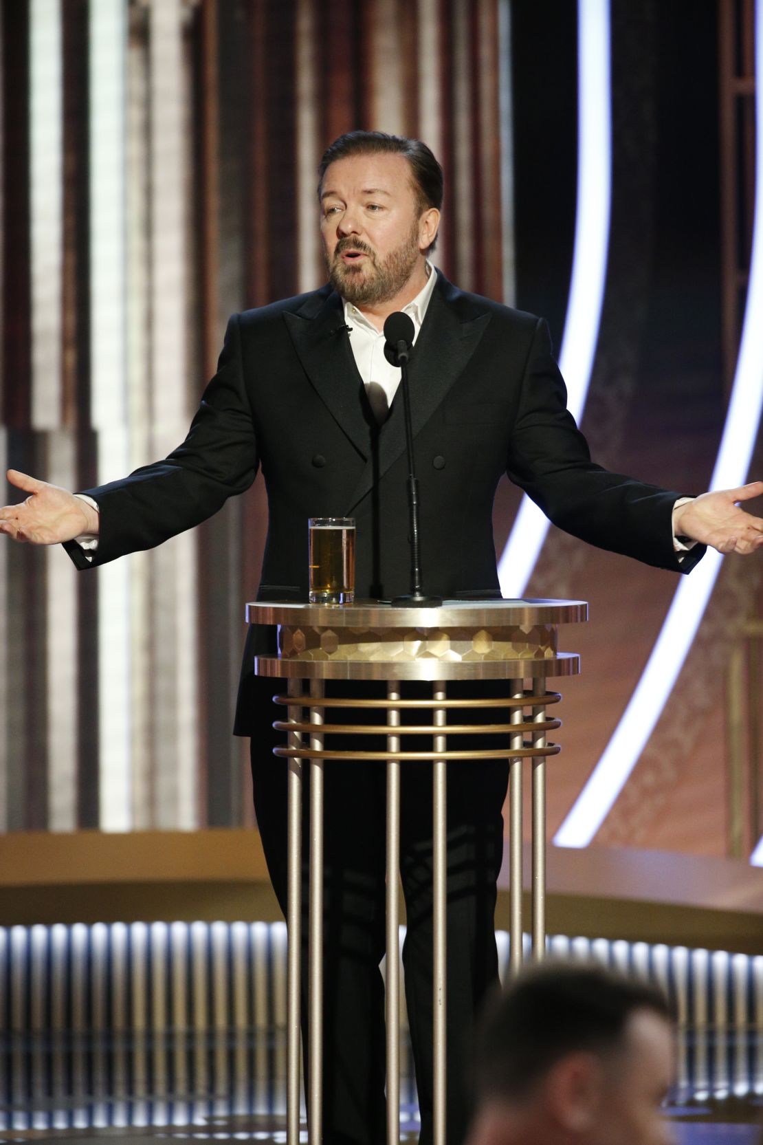 Ricky Gervais hosted the show for a fifth time